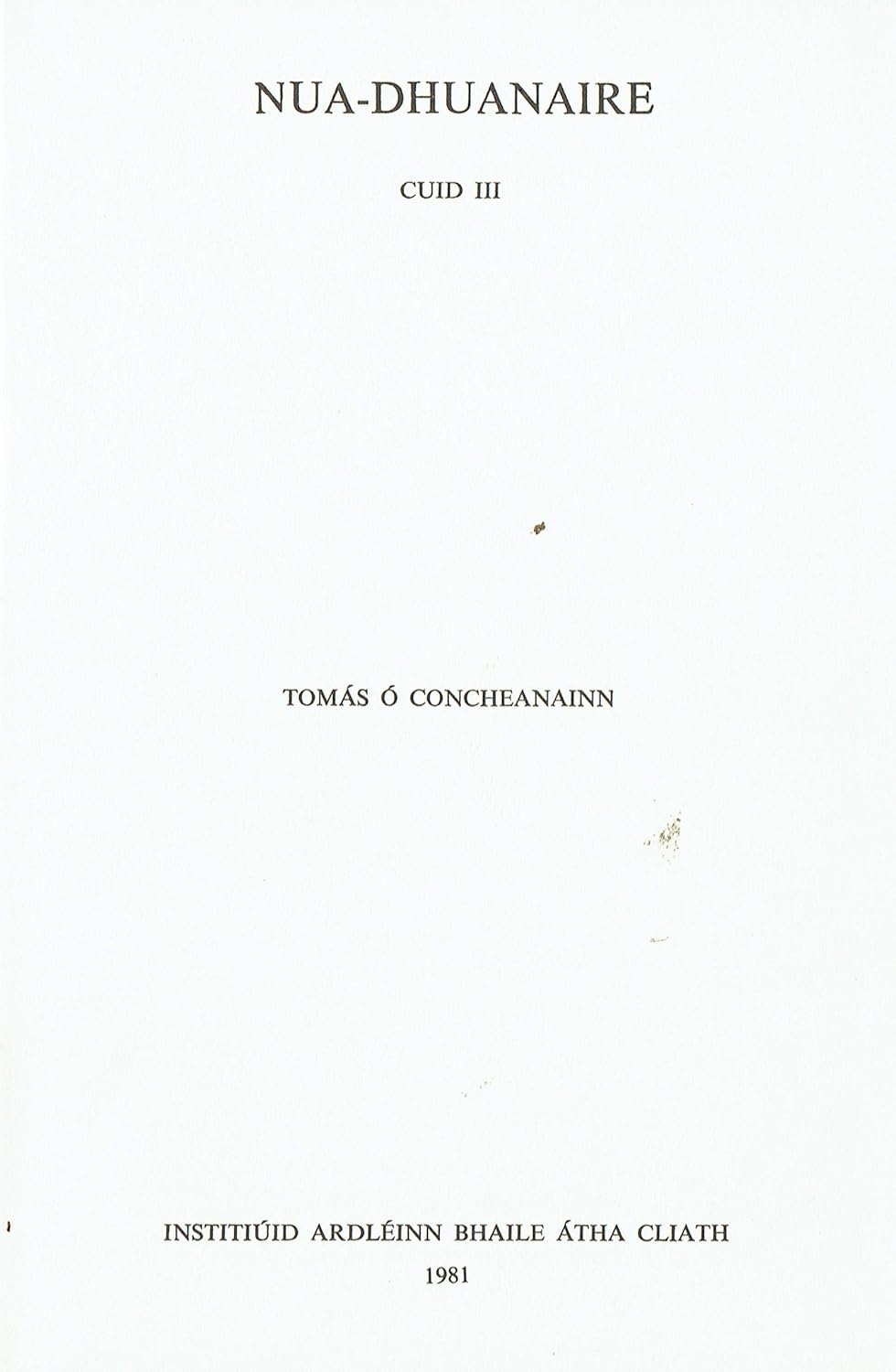 Tomas O'Concheanainn