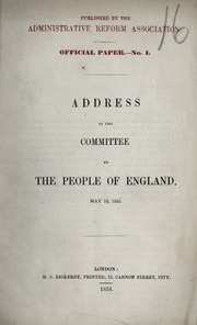 England) Administrative Reform Association (London