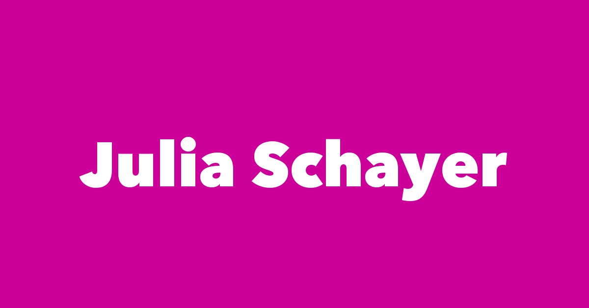 Julia Schayer