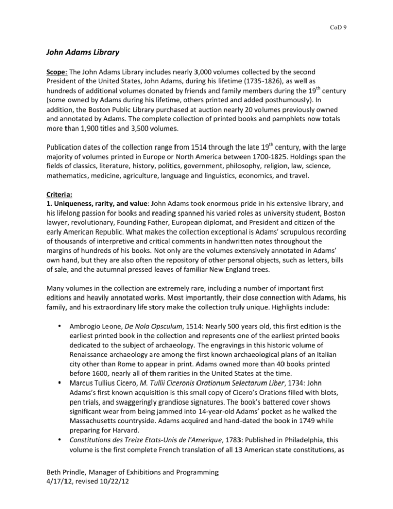 John Adams Library (Boston Public Library) BRL Middlesex (England). Freeholders