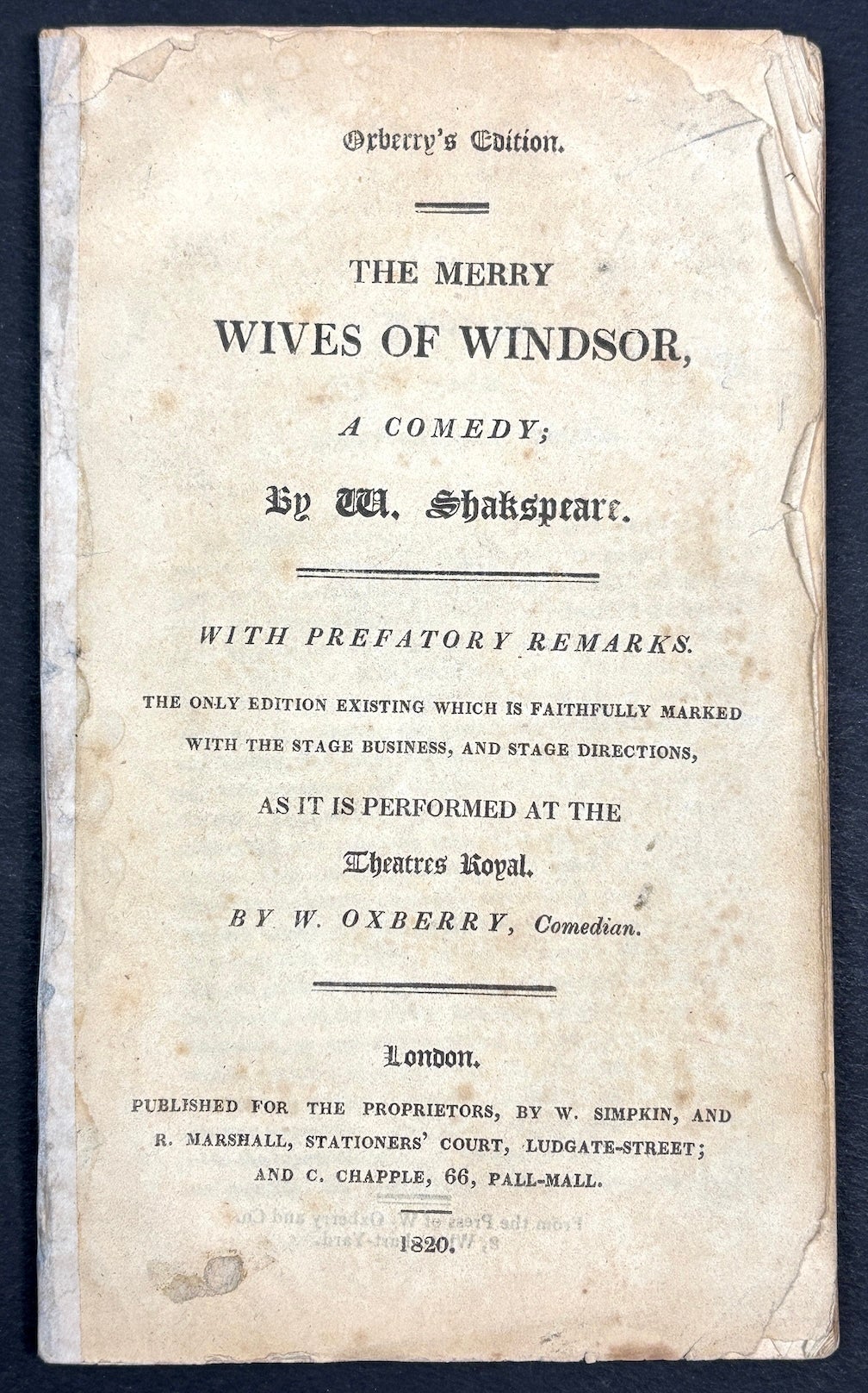 W.(Cornelius). Oxberry