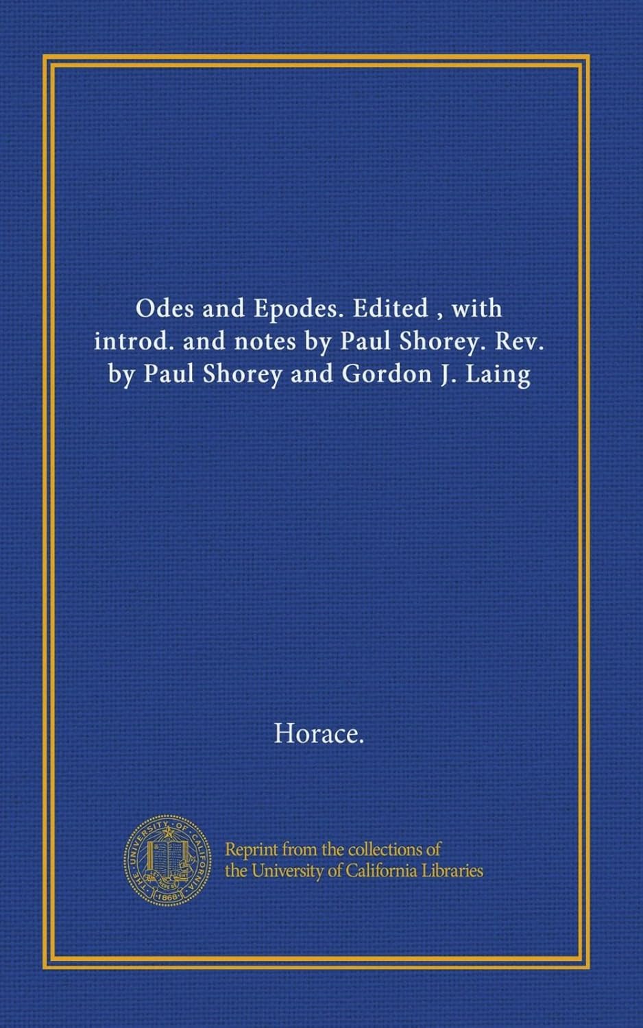 Paul 1857-1934 Shorey